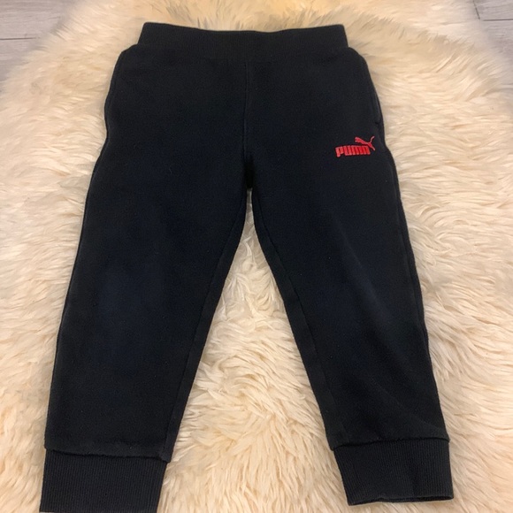 Puma Black Sweatpants with Side Pockets Size 4T - Picture 1 of 5
